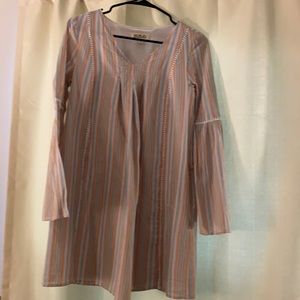 Mini dress with bell sleeves